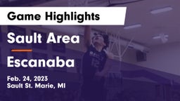 Sault Area  vs Escanaba  Game Highlights - Feb. 24, 2023