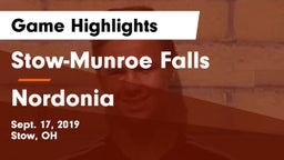 Stow-Munroe Falls  vs Nordonia Game Highlights - Sept. 17, 2019