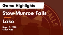 Stow-Munroe Falls  vs Lake  Game Highlights - Sept. 5, 2020