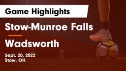 Stow-Munroe Falls  vs Wadsworth  Game Highlights - Sept. 20, 2022