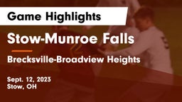 Stow-Munroe Falls  vs Brecksville-Broadview Heights  Game Highlights - Sept. 12, 2023
