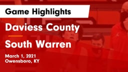 Daviess County  vs South Warren  Game Highlights - March 1, 2021