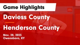 Daviess County  vs Henderson County  Game Highlights - Nov. 28, 2023