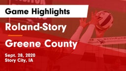 Roland-Story  vs Greene County  Game Highlights - Sept. 28, 2020
