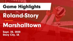 Roland-Story  vs Marshalltown Game Highlights - Sept. 28, 2020