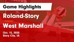 Roland-Story  vs West Marshall Game Highlights - Oct. 15, 2020