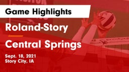 Roland-Story  vs Central Springs  Game Highlights - Sept. 18, 2021