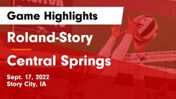 Roland-Story  vs Central Springs  Game Highlights - Sept. 17, 2022