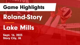 Roland-Story  vs Lake Mills  Game Highlights - Sept. 16, 2023