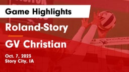 Roland-Story  vs GV Christian  Game Highlights - Oct. 7, 2023