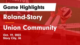 Roland-Story  vs Union Community  Game Highlights - Oct. 19, 2023