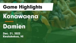 Konawaena  vs Damien  Game Highlights - Dec. 21, 2022