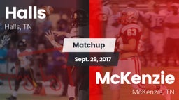 Matchup: Halls  vs. McKenzie  2017