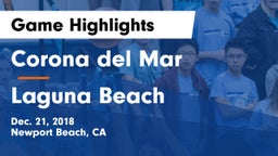Corona del Mar  vs Laguna Beach  Game Highlights - Dec. 21, 2018