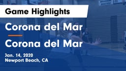Corona del Mar  vs Corona del Mar  Game Highlights - Jan. 14, 2020