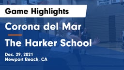 Corona del Mar  vs The Harker School Game Highlights - Dec. 29, 2021