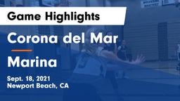 Corona del Mar  vs Marina  Game Highlights - Sept. 18, 2021