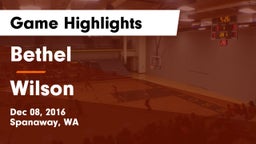 Bethel  vs Wilson  Game Highlights - Dec 08, 2016