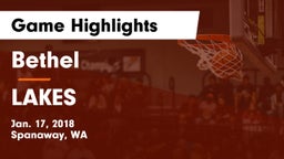Bethel  vs LAKES  Game Highlights - Jan. 17, 2018