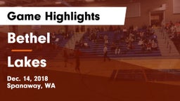 Bethel  vs Lakes Game Highlights - Dec. 14, 2018