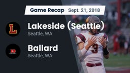 Recap: Lakeside  (Seattle) vs. Ballard  2018