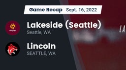 Recap: Lakeside  (Seattle) vs. Lincoln   2022