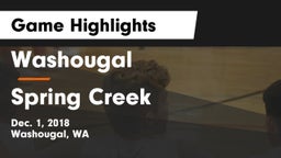 Washougal  vs Spring Creek  Game Highlights - Dec. 1, 2018