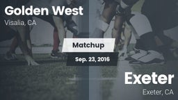 Matchup: Golden West High vs. Exeter  2016