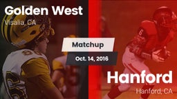 Matchup: Golden West High vs. Hanford  2016