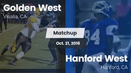Matchup: Golden West High vs. Hanford West  2016