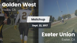 Matchup: Golden West High vs. Exeter Union  2017