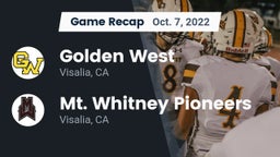 Recap: Golden West  vs. Mt. Whitney  Pioneers 2022