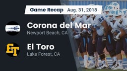 Recap: Corona del Mar  vs. El Toro  2018