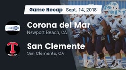 Recap: Corona del Mar  vs. San Clemente  2018