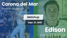 Matchup: Corona del Mar High vs. Edison  2018