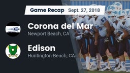 Recap: Corona del Mar  vs. Edison  2018