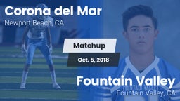 Matchup: Corona del Mar High vs. Fountain Valley  2018