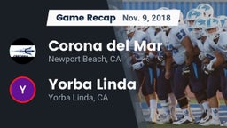 Recap: Corona del Mar  vs. Yorba Linda  2018