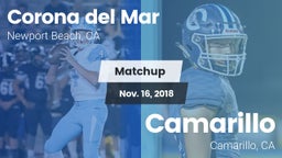 Matchup: Corona del Mar High vs. Camarillo  2018