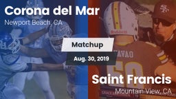 Matchup: Corona del Mar High vs. Saint Francis  2019