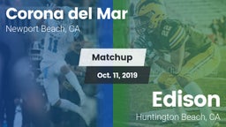 Matchup: Corona del Mar High vs. Edison  2019