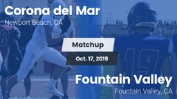 Matchup: Corona del Mar High vs. Fountain Valley  2019