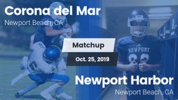 Matchup: Corona del Mar High vs. Newport Harbor  2019