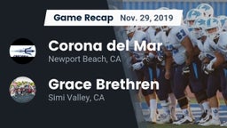 Recap: Corona del Mar  vs. Grace Brethren  2019