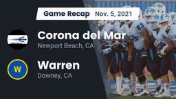 Recap: Corona del Mar  vs. Warren  2021