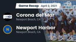 Recap: Corona del Mar  vs. Newport Harbor  2021