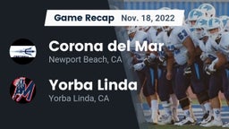 Recap: Corona del Mar  vs. Yorba Linda  2022