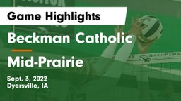 Beckman Catholic  vs Mid-Prairie  Game Highlights - Sept. 3, 2022