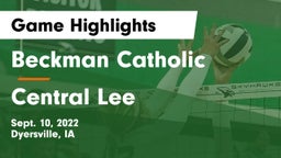 Beckman Catholic  vs Central Lee  Game Highlights - Sept. 10, 2022