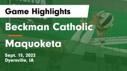 Beckman Catholic  vs Maquoketa  Game Highlights - Sept. 15, 2022